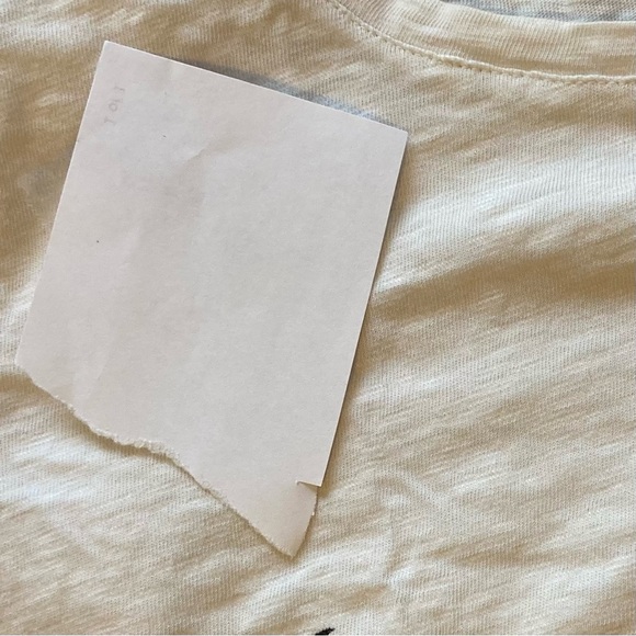 Talbots Off-White Stay Chic Tee with Sequined Sunglasses & Embroidered Eyelashes - Picture 8 of 8